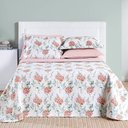 Ver imagem 3 de Cobre Leito Casal Padrão Cotton Select Dupla Face 200 Fios 3 Peças - Hortência - 80% Algodão 20% Pol