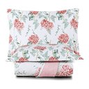 Ver imagem 1 de Cobre Leito Casal Padrão Cotton Select Dupla Face 200 Fios 3 Peças - Hortência - 80% Algodão 20% Pol