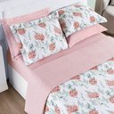 Ver imagem 2 de Cobre Leito Casal Padrão Cotton Select Dupla Face 200 Fios 3 Peças - Hortência - 80% Algodão 20% Pol