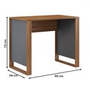 Ver imagem 3 de Mesa Escrivaninha Office Morada Amêndola/grafito - Demóbile