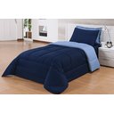 Ver imagem 1 de Kit Edredom Solteiro 4 Peças Pérola Marinho/azul Bebe