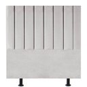Ver imagem 1 de Cabeceira Estofada Cama Box Solteiro 90 Cm Mavie Veludo Cinza Claro