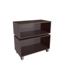 Ver imagem 3 de Gabinete Suspenso 80cm Alice Grafite com Balcão e 2 Gavetas com 1 Basculante para Banheiro sem Cuba