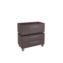 Ver imagem 1 de Gabinete Suspenso 80cm Alice Grafite com Balcão e 2 Gavetas com 1 Basculante para Banheiro sem Cuba