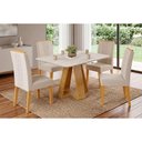 Ver imagem 1 de Mesa Sala Celeste 120 + 4 Cad Lia Cedro DJ Móveis