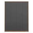 Ver imagem 2 de Guarda Roupa Casal Attore 4 Portas Amêndola Touch Grafito Demartêz