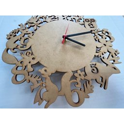 Relógio Mdf Cru 3mm Gravado Floresta Sala Quarto Escritório - 3