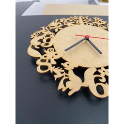 Relógio Mdf Cru 3mm Gravado Floresta Sala Quarto Escritório - 5