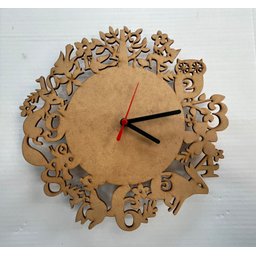 Relógio Mdf Cru 3mm Gravado Floresta Sala Quarto Escritório - 2