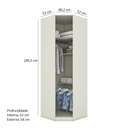 Ver imagem 2 de Guarda Roupa Roupeiro De Canto Oblíquo 01 Porta Seletto MC07 Areia Henn