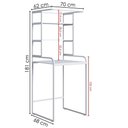 Ver imagem 3 de Estante Organizadora para Lavanderia 3 Prateleiras P1065 Branco Pp Milani Store