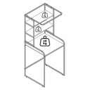 Ver imagem 5 de Estante Organizadora para Lavanderia 3 Prateleiras P1065 Branco Pp Milani Store
