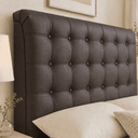 Ver imagem 3 de Cabeceira Ana Estofada Corino p/ Cama Box Casal King 195cm Quarto