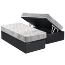 Ver imagem 1 de Cama Box Baú Solteiro: Colchão Espuma Anjos D33 Orthosono + Base CRC Suede Gray(88x188)