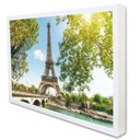 Ver imagem 2 de Quadro Decorativo Caixa Cidade Paris - Torre Eiffel Tacolado Moldura Caixa 3cm Preta com Vidro 30 X