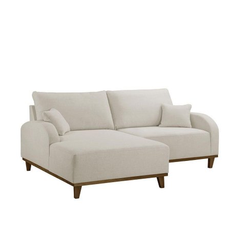 Sofá Albano Linho 185cm Chaise Lado Esquerdo Meu Sofá Online A302 Linho Branco