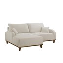 Ver imagem 1 de Sofá Albano Linho 185cm Chaise Lado Esquerdo Meu Sofá Online A302 Linho Branco