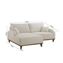 Ver imagem 3 de Sofá Albano Linho 185cm Chaise Lado Esquerdo Meu Sofá Online A302 Linho Branco