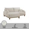 Sofá Albano Linho 185cm Chaise Lado Esquerdo Meu Sofá Online A302 Linho Branco - 4