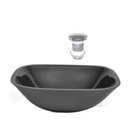 Ver imagem 1 de CUBA DE VIDRO QUADRADA 35CM PRETO + VALVULA CLICK