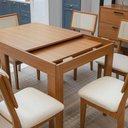 Ver imagem 3 de Mesa Jantar Retangular Extensível e 4 Cadeiras Estofadas Mdf Cor:freijó com Cesare Escuro