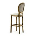 Ver imagem 3 de Banqueta Luis XV Medalhão de Madeira com Assento Estofado - Iaza Moveis