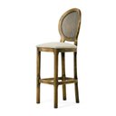 Ver imagem 1 de Banqueta Luis XV Medalhão de Madeira com Assento Estofado - Iaza Moveis