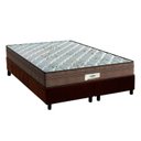 Ver imagem 1 de Cama Box Queen: Colchão Molas Ensacadas Probel MasterPocket ProDormir Pallace + Base CRC Suede Marro