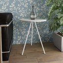 Ver imagem 1 de Mesa Lateral Gabriela Wood Branco - Cor: Branco
