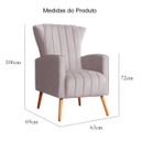 Ver imagem 7 de Kit 02 Poltrona Pés de Palito Melinda Veludo