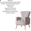 Ver imagem 2 de Kit 02 Poltrona Pés de Palito Melinda Veludo
