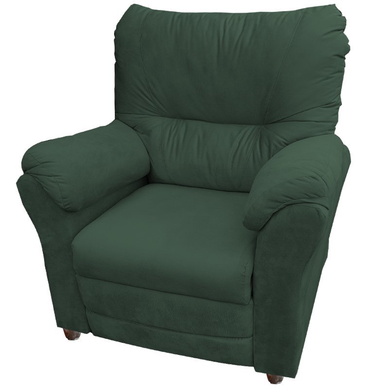 Poltrona Reclinável Manu Amamentação Bebe Quarto Sala Suede Verde - 4