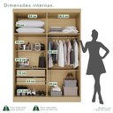 Ver mais imagens de Guarda-Roupa de Canto Modulado 11 Portas 4 Gavetas Espanha Cinza/Jequitibá/Granizo