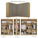 Ver imagem 6 de Guarda-roupa de Canto Modulado 11 Portas 4 Gavetas Espanha