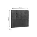 Ver imagem 3 de Cabeceira Cama Box Estofada Solteiro Solteiro Clean Solteiro - Suede Negro - Simbal