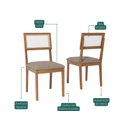 Ver imagem 6 de Conjunto Sala de Jantar Caju 180cm com 6 Cadeiras Palmas Marrom/Off White/Bege