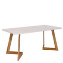 Ver imagem 7 de Conjunto Sala de Jantar Caju 180cm com 6 Cadeiras Palmas Marrom/Off White/Bege