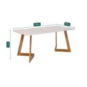 Ver imagem 3 de Conjunto Sala de Jantar Caju 180cm com 6 Cadeiras Palmas Marrom/Off White/Bege