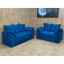 Ver imagem 1 de Sofá 2 e 3 Lugares Azul 410 Paris