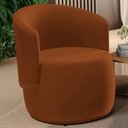 Ver imagem 2 de Kit 03 Poltronas Decorativas Aisha Orgânica Veludo Terracota - Abmaza