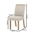 Ver imagem 4 de Mesa de Jantar 6 Lugares Sales Nature/off White/linho - Pnr Móveis
