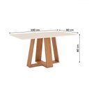 Ver imagem 3 de Mesa de Jantar 6 Lugares Sales Nature/off White/linho - Pnr Móveis