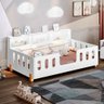 Cama Infantil Montessoriana Led Nina com Nicho - Branco - 1