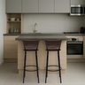 Kit 2 Banquetas para Cozinha Banco Alto Junco Argila Balcão Ilha Bancada Bares Piscina Área Gourmet - 6