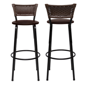 Kit 2 Banquetas para Cozinha Banco Alto Junco Argila Balcão Ilha Bancada Bares Piscina Área Gourmet