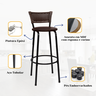 Kit 2 Banquetas para Cozinha Banco Alto Junco Argila Balcão Ilha Bancada Bares Piscina Área Gourmet - 5