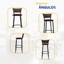 Ver imagem 4 de Kit 2 Banquetas para Cozinha Banco Alto Junco Argila Balcão Ilha Bancada Bares Piscina Área Gourmet