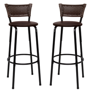 Kit 2 Banquetas para Cozinha Banco Alto Junco Argila Balcão Ilha Bancada Bares Piscina Área Gourmet