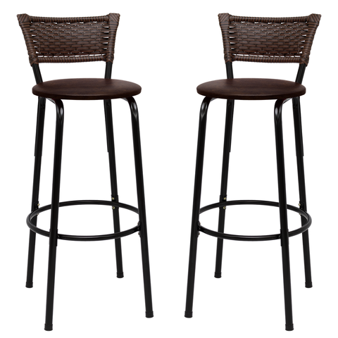 Kit 2 Banquetas para Cozinha Banco Alto Junco Argila Balcão Ilha Bancada Bares Piscina Área Gourmet