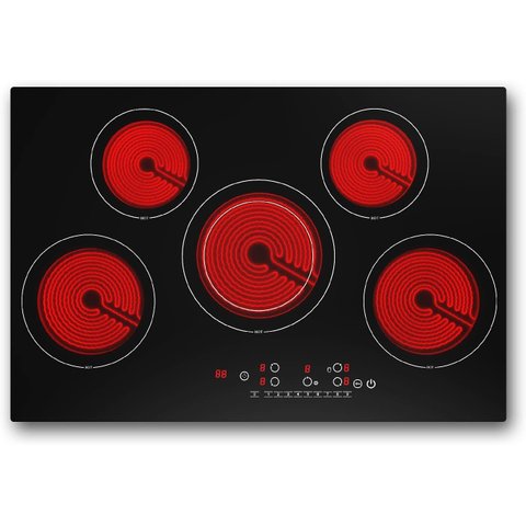 Vbgk Cooktop Elétrico 30" com 5 Queimadores e 9 Níveis de Potência, 240v